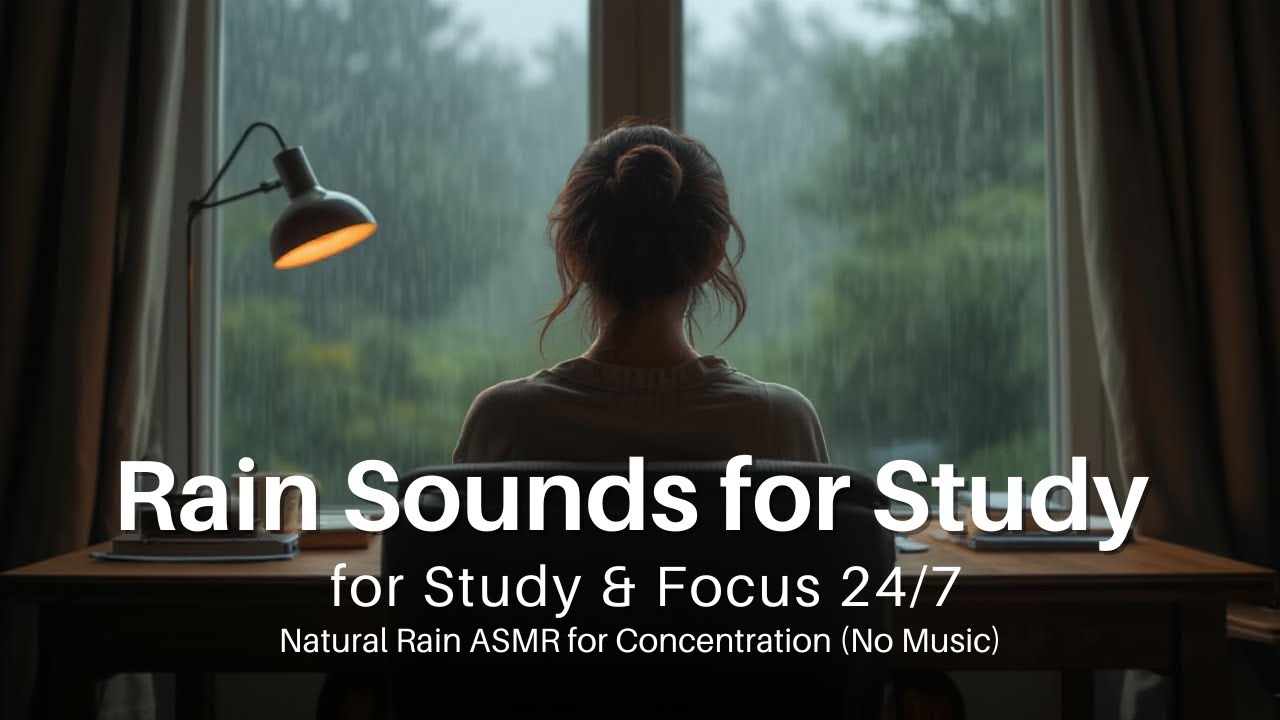 Rain Sounds For Studying Concentration (No Music)