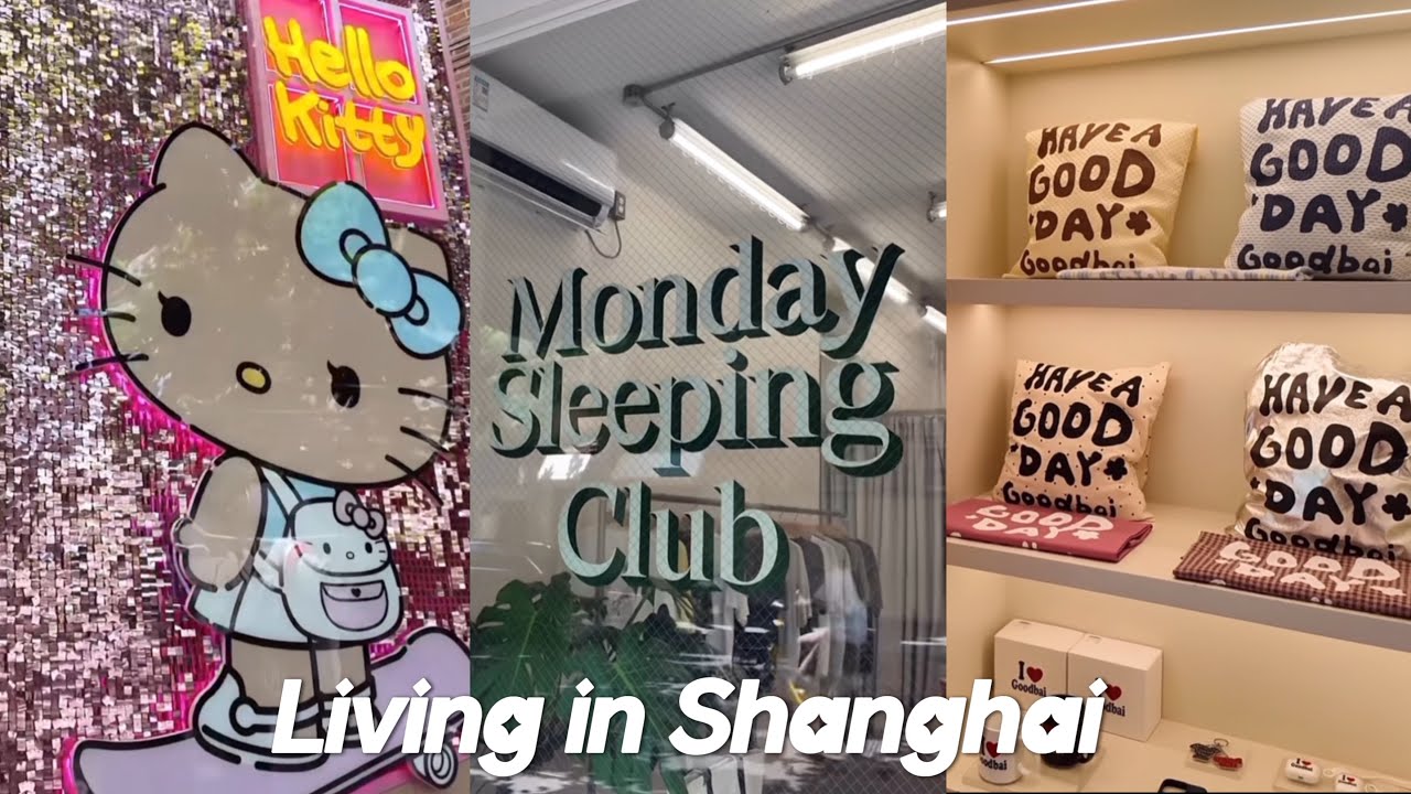 [Shanghai Walk] Hello Kitty X tbh 콜라보, Monday Sleeping Club, Goodbai 延庆路-五原路-安福路, Crave cafe상하이 추천스팟