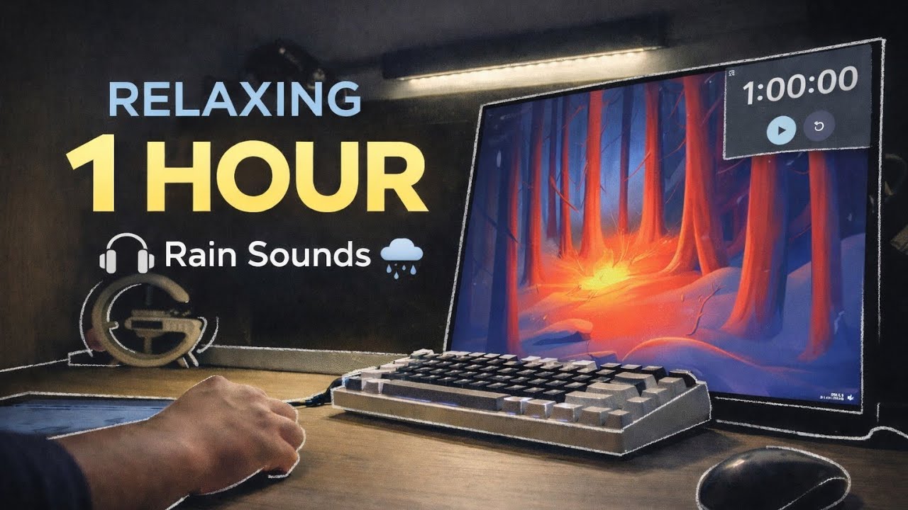 1 HOUR DEEP FOCUS 🌧️ Study With Me (No Break) | 1 Saat Yağmur Sesinde Kesintisiz Ders Çalışma 📚