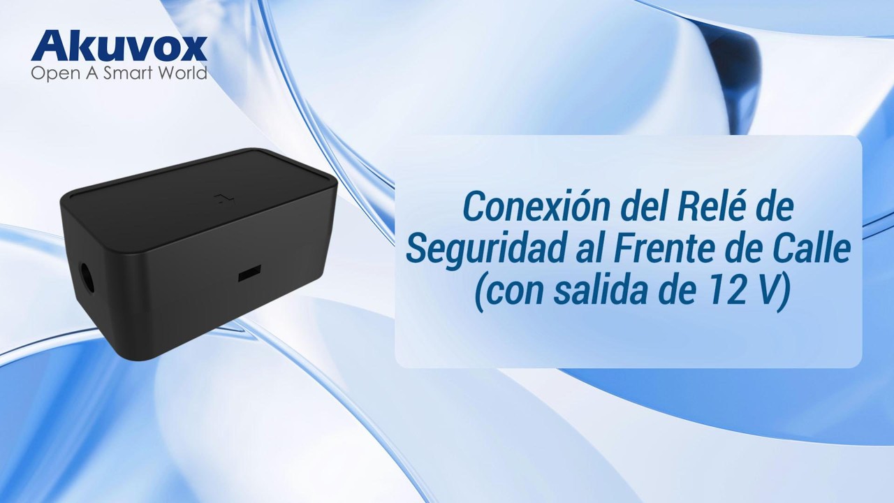 Conexión del Relé de Seguridad al Frente de Calle (con salida de 12 V)