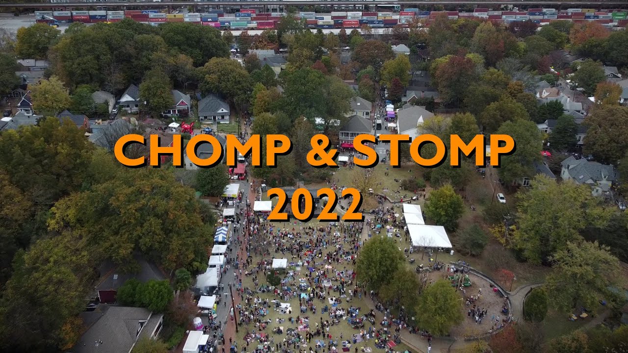 Thousands of people eating Chilli in Atlanta! Chomp & Stomp '22 - Cabbagetown festival Atlanta