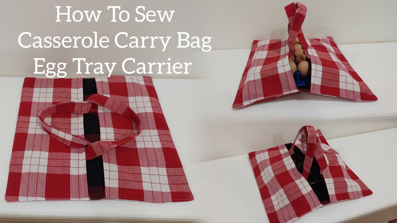 Casserole Carry Bag Or Pie Dish Carrier / Egg Tray Carry Bag 