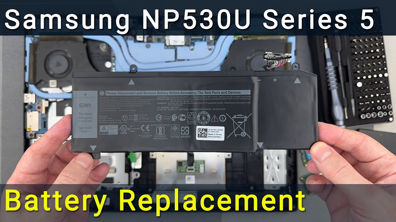 Замена батареи в ноутбуке Samsung NP530U, NP535U