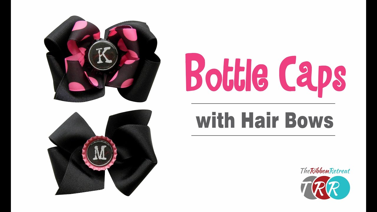 How to Use Bottle Caps with Hair Bows - TheRibbonRetreat.com