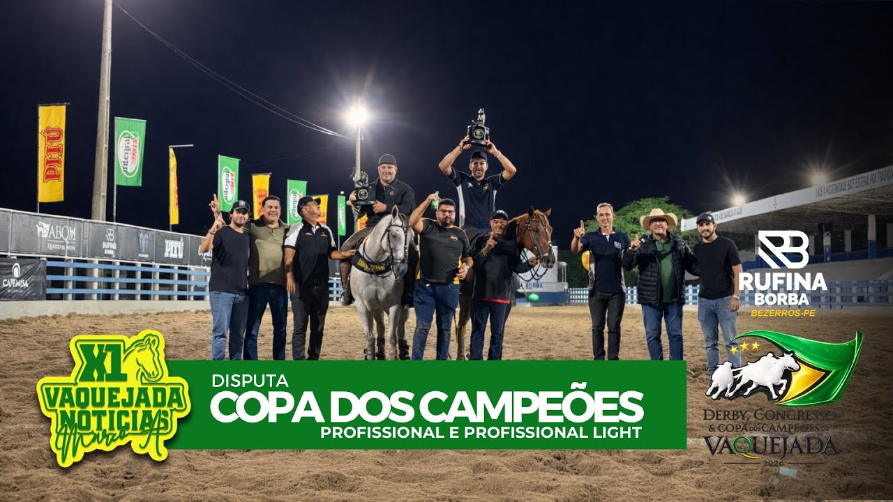 DISPUTA FINAL DA COPA DOS CAMPEÕES ABQM NO PARQUE RUFINA BORBA | VAQUEJADA AO VIVO 