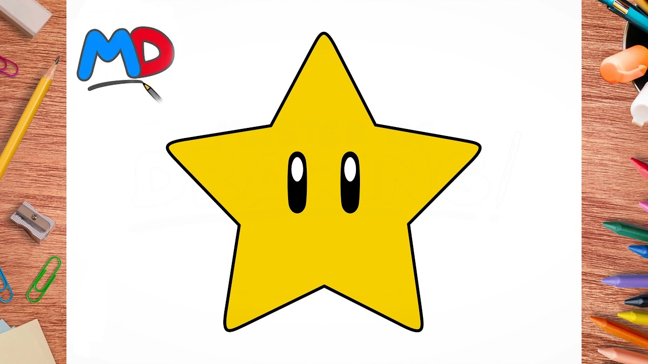 HOW TO DRAW THE POWER UP STAR FROM SUPER MARIO | MASTER OF DRAWING #53