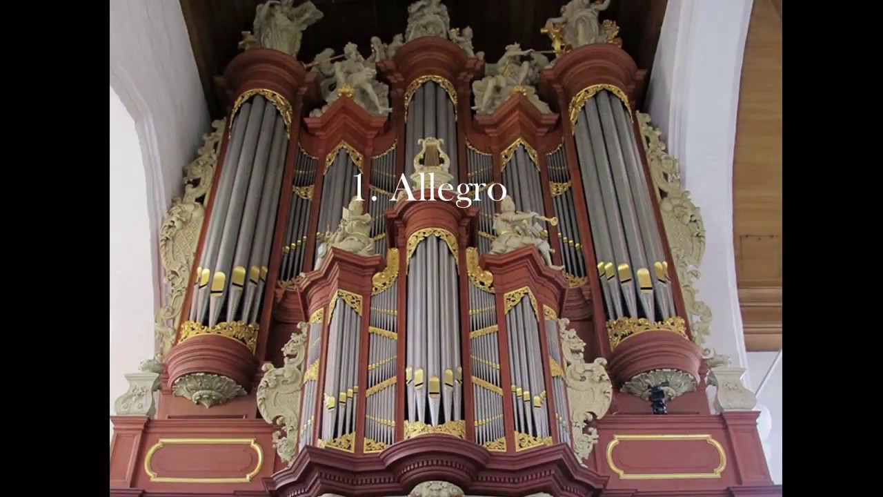 J.S. Bach - Concerto D Dur (part 1) after BWV 1042, 1054. Wouter Koelewijn, Müller organ Leeuwarden