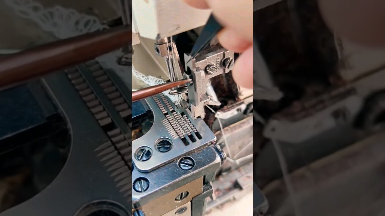 Cara mengganti pisau mesin obras benang 4 #shortvideo #shorts #short