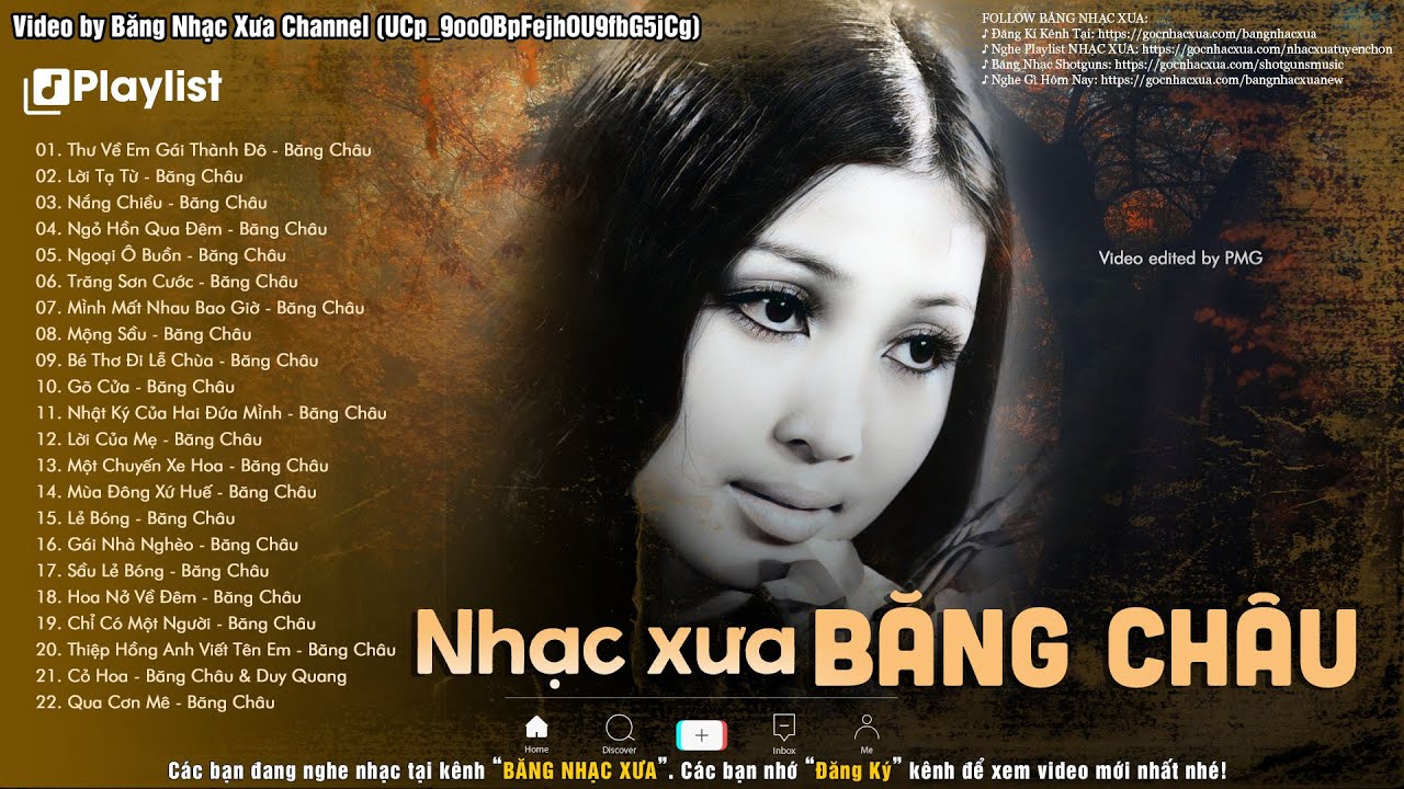 Băng Châu - Tuyển Chọn Những Bài Hát Nhạc Vàng Hay Nhất Của Băng Châu Thu Trước 1975
