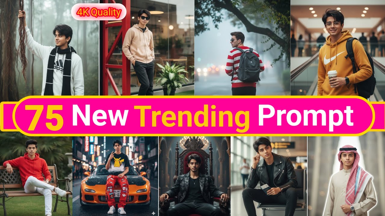 🔥 75 New Trending AI Photo Prompts 2026 | 1 Photo = Cinematic Professional Look 😱