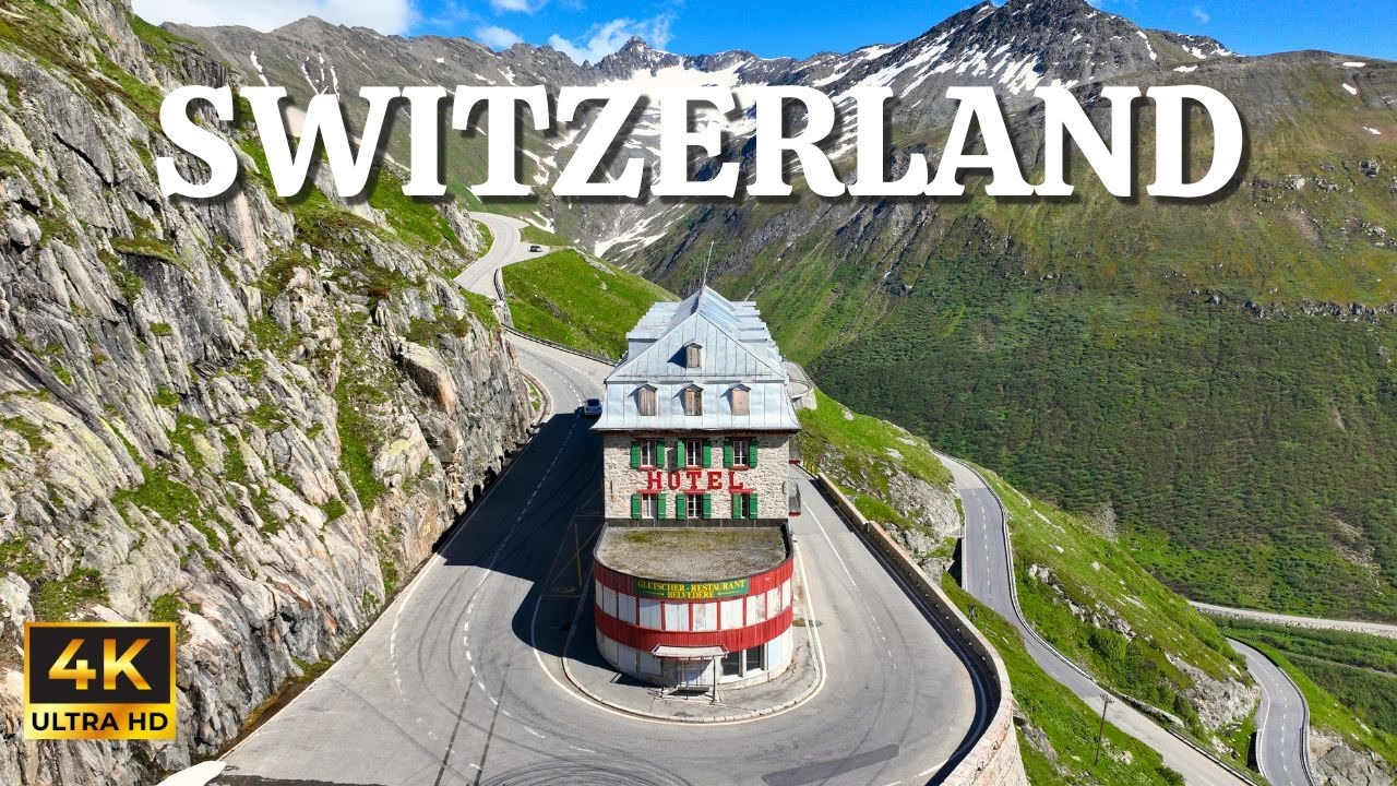 Switzerland 🇨🇭 Scenic Relaxation Drone Video 4K