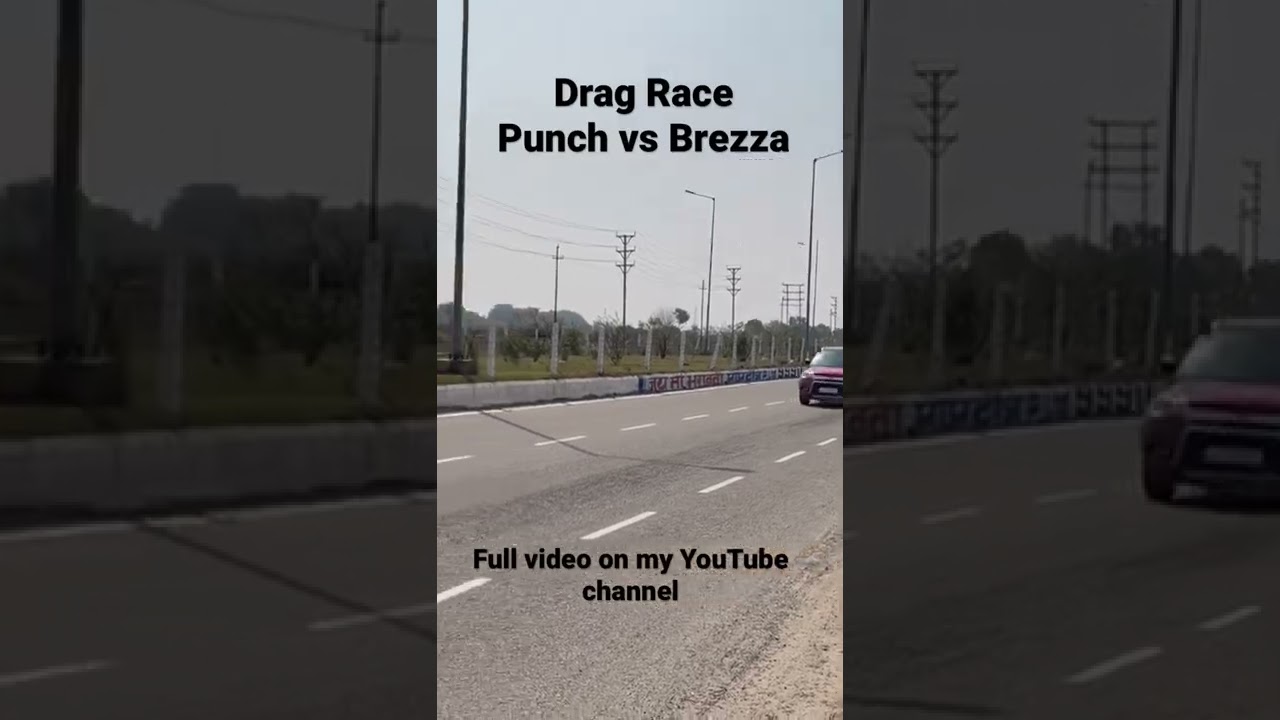 Drag Race (PUNCH VS BREZZA) #tatapunch #tatamotors #punchadventure #brezza #shortsvideo  #dragrace
