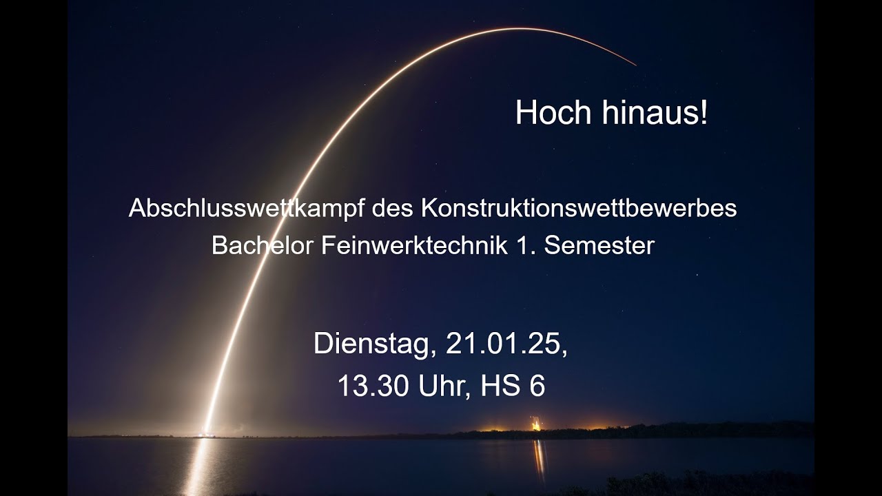 Konstruktionswettbewerb der Erstsemester Bachelor Feinwerktechnik der EAH Jena 2024_