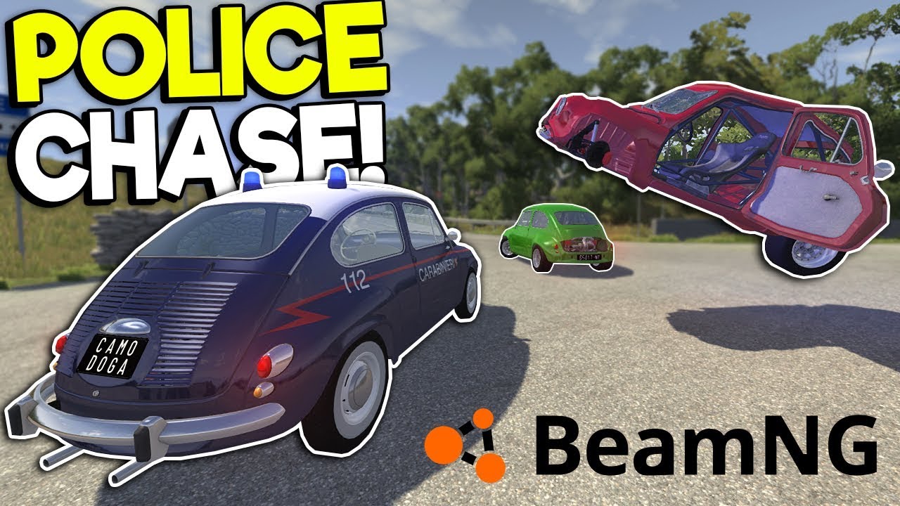 CRAZY POLICE CHASES AND CRASHES IN ITALY! - BeamNG Update Gameplay & Crashes