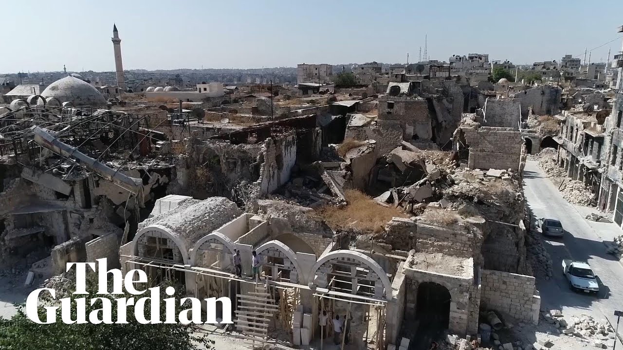 Syria: drone footage shows devastation in Aleppo, Deir ez-Zor and rural Damacus