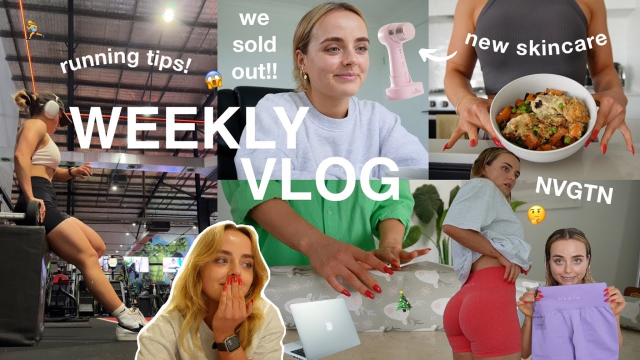 WEEKLY VLOG | NVGTN TRY ON | RUNNING TIPS! WE SOLD OUT 😱 TESTING SKINCARE DEVICE | Conagh Kathleen