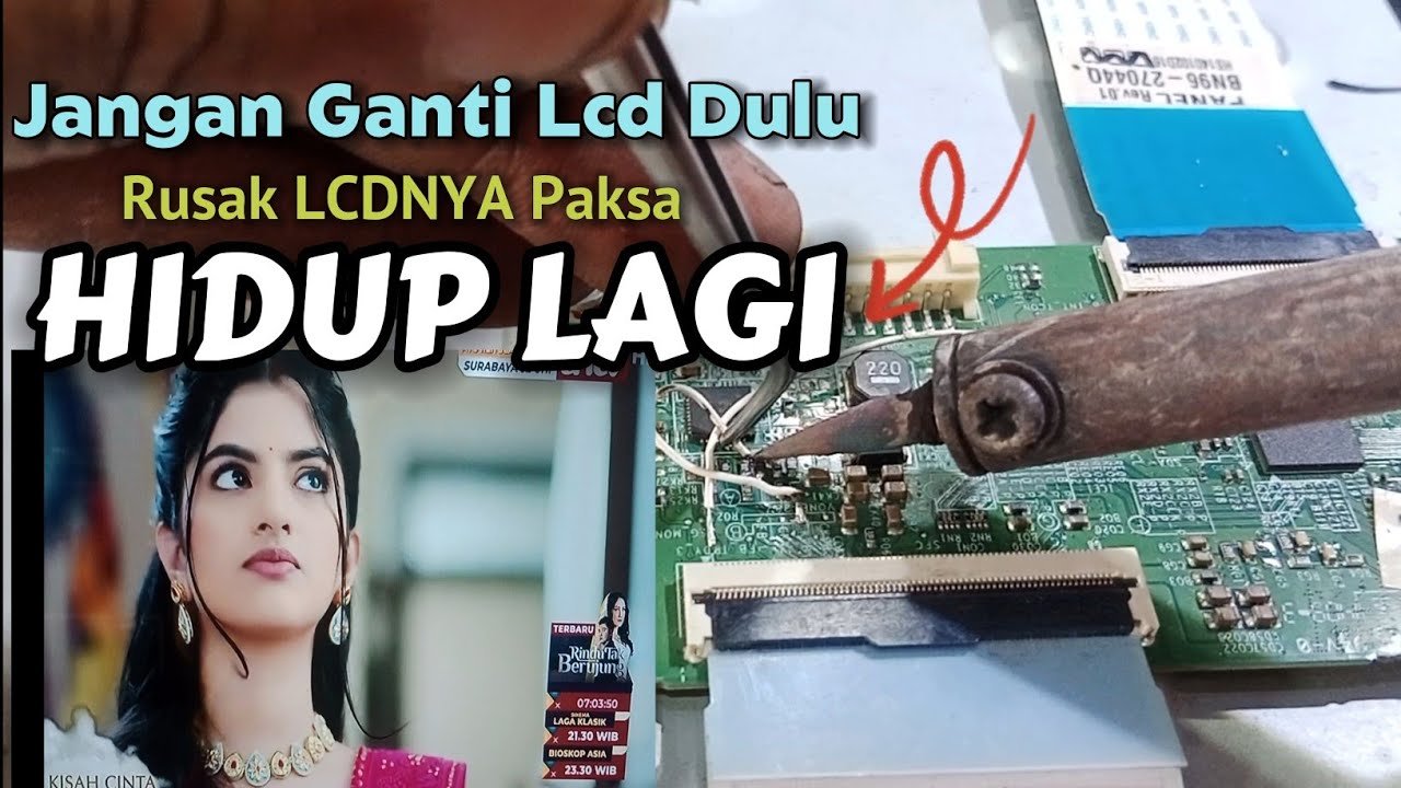 Layar TV LED rusak ‼️ Paksa T-CON Gambar tv HIDUP LAGI 