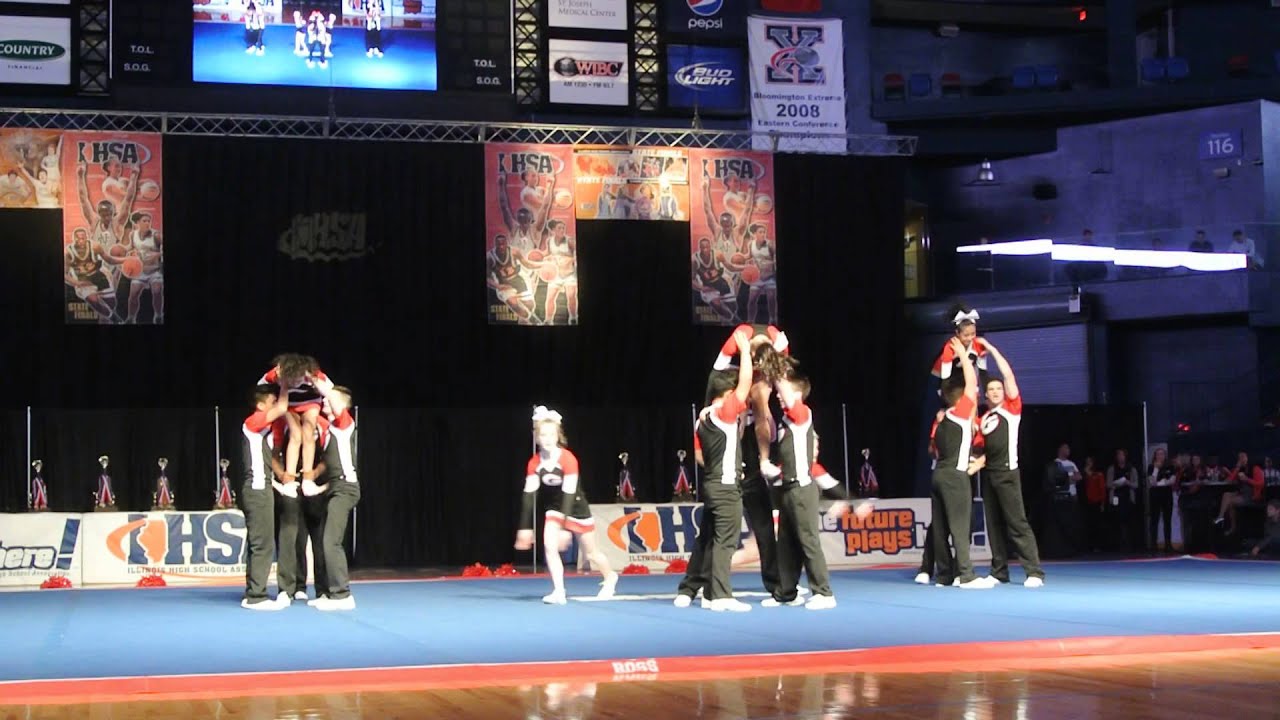 Glenbard East Varsity CoED Cheer @ STATE 2015