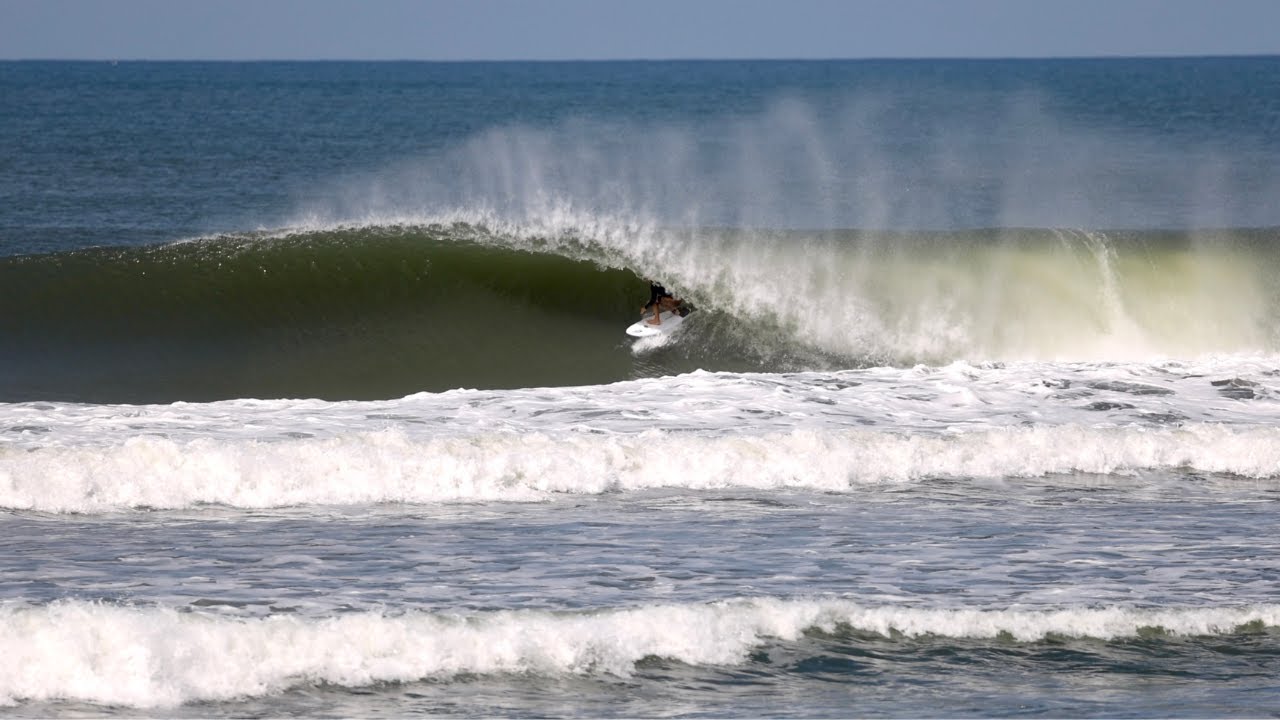 Surfing an 18 second south swell pumping Nicaraguan beach breaks