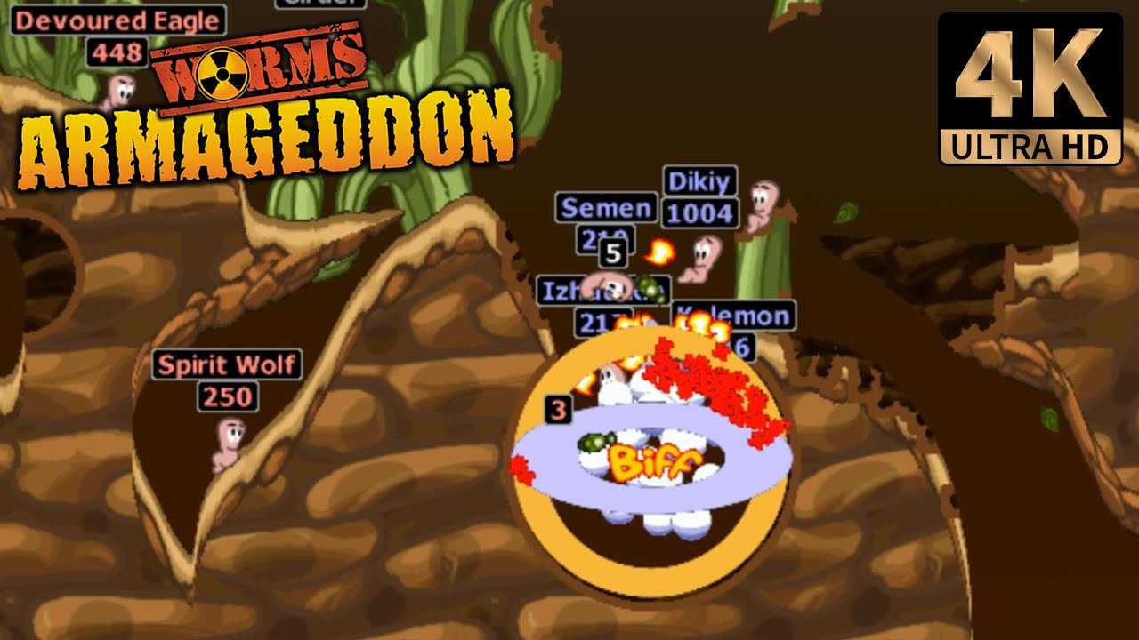 Worms Armageddon Online | Kaos 1 на 1 | ПК 4K