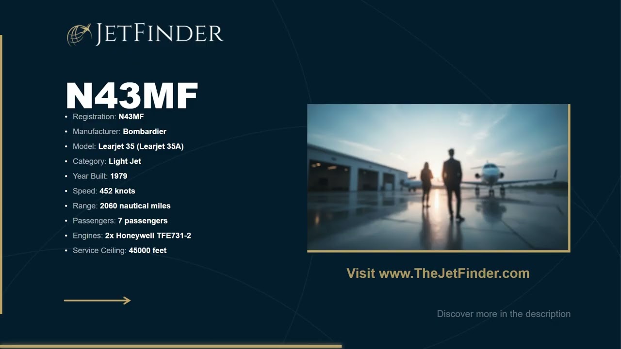 N43MF Learjet 35 | Specs, Owner & History