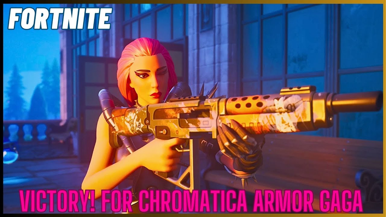 Victory! for CHROMATICA ARMOR GAGA in a FORTNITE Solo Match.