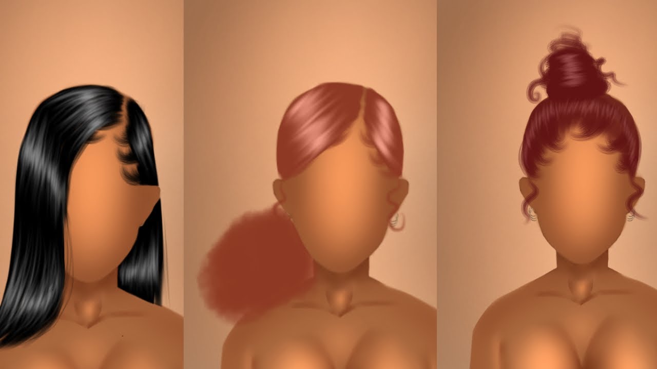 3 simple hairstyles to repaint on IbisPaintx for beginners