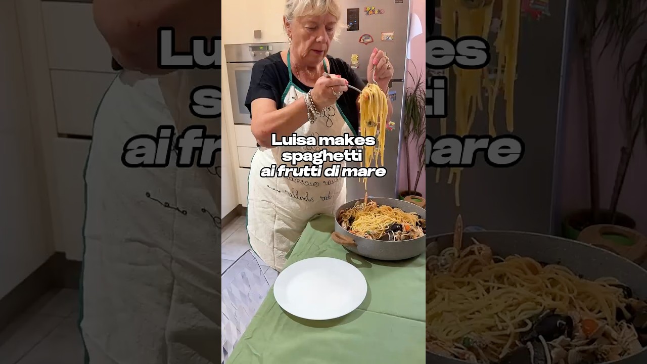 Luisa makes Spaghetti ai frutti di mare!  #pasta  #seafood  #italianfood