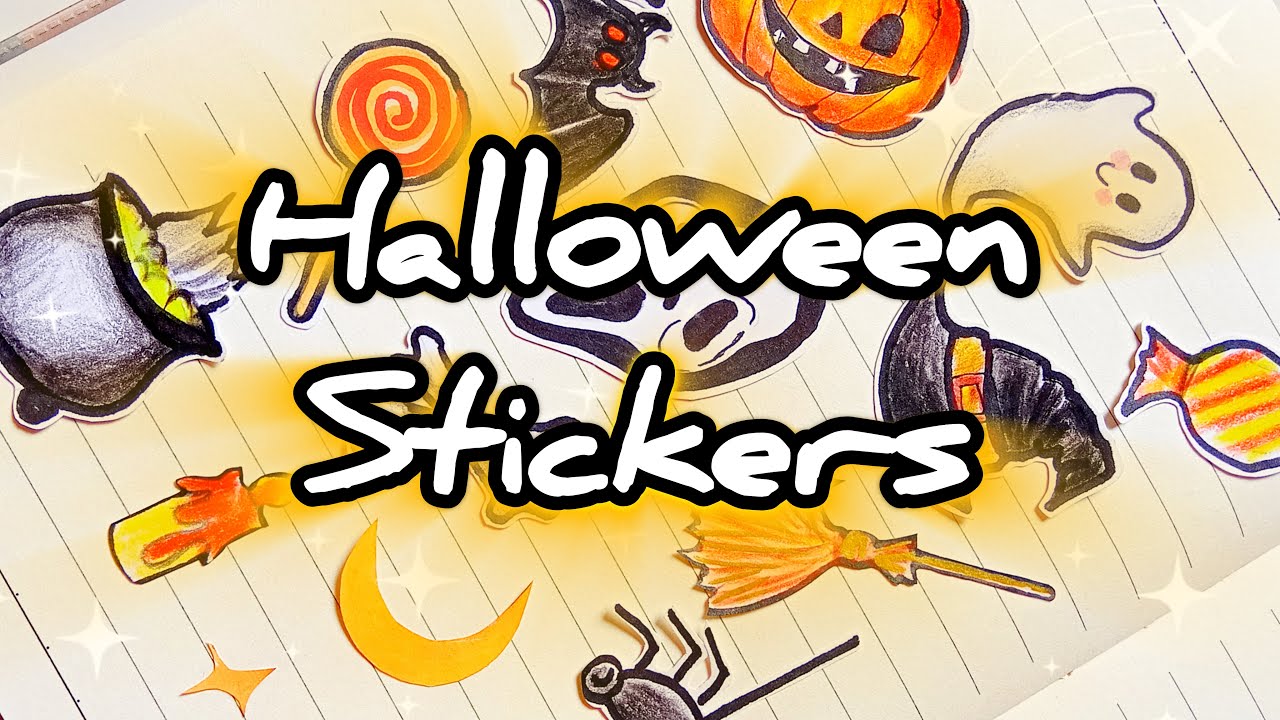 DIY Halloween Stickers | Halloween Craft Idea | How to make Halloween Stickers At Home | Paper Craft