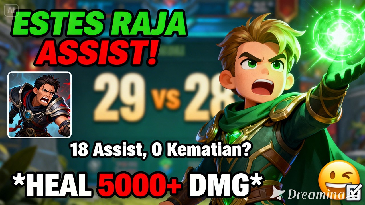 pertarungan ketat 29 kill vs 28 kill, massive heal sukse mengantar estes raih 18 assist