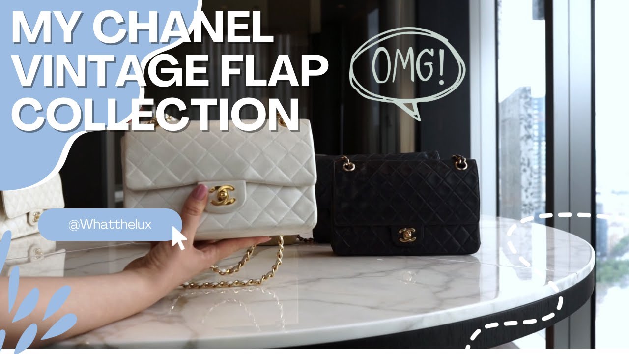 My Chanel Vintage Flap Bag Collection! Details, Comparison with Chanel Classic, Review!
