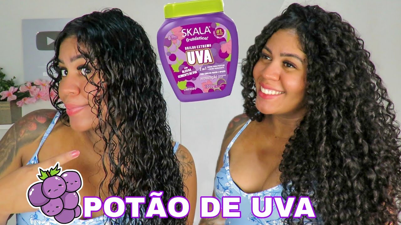TESTEI O SKALA FRUTÁSTICA DE UVA NO MEU CABELO CACHEADO - Resenha