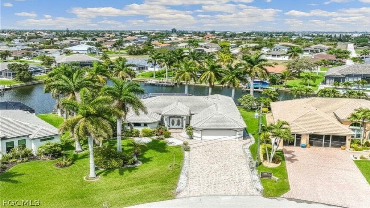 Cape Coral Waterfront Pool Homes for Sale | Gulf Access Property | 4 Bedrooms 3 Baths