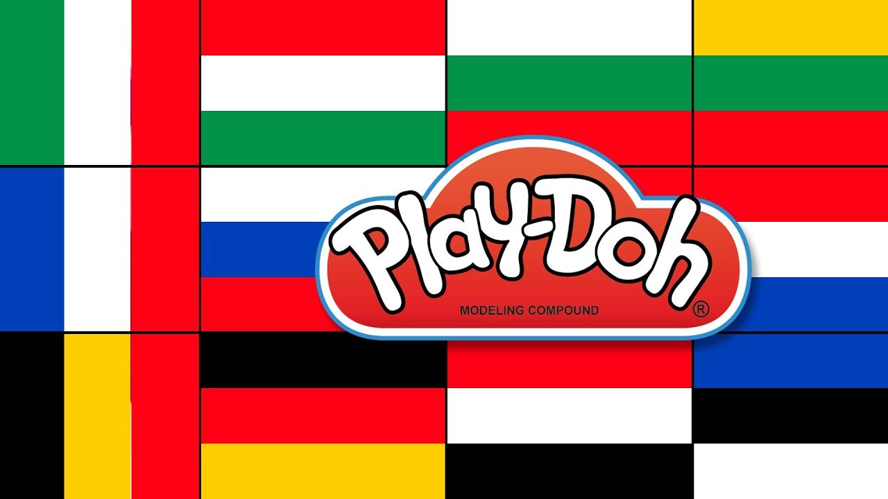 How to make 3-Line Flags with Play-Doh [Flag Quiz] - CLAY ART TV