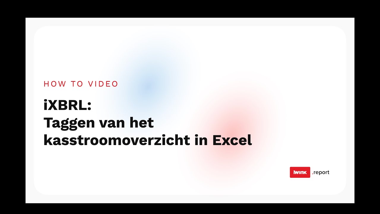 iXBRL: Taggen van het kasstroomoverzicht in Excel