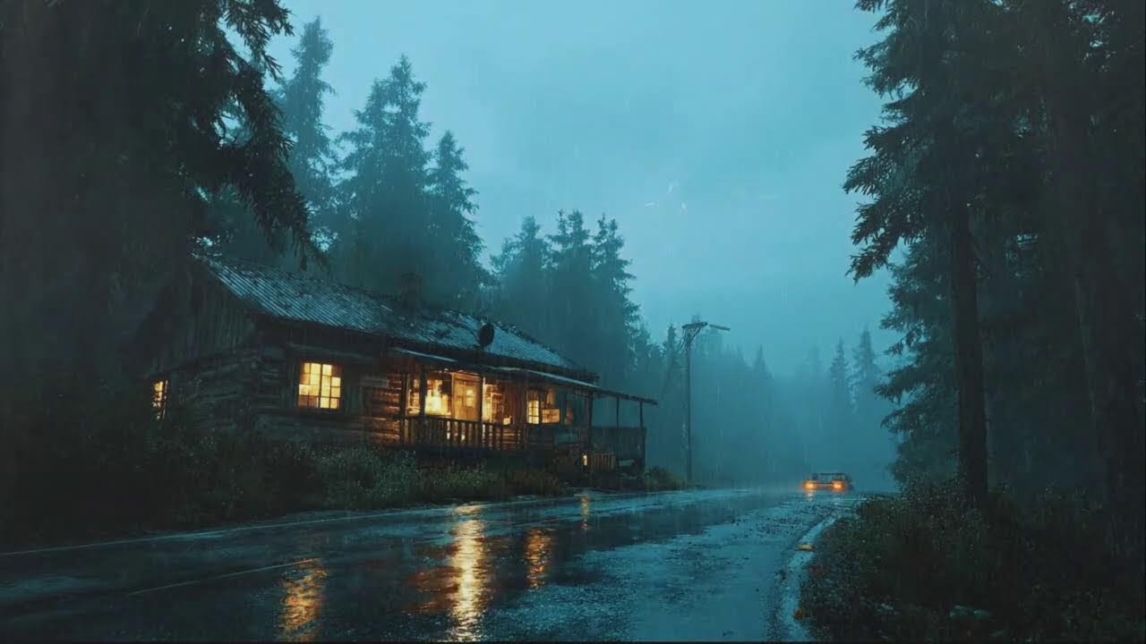 3 Minute Sleep Trick – Heavy Rainstorm at Night | Calming Rain & Soft Thunderstorm for Relaxation an