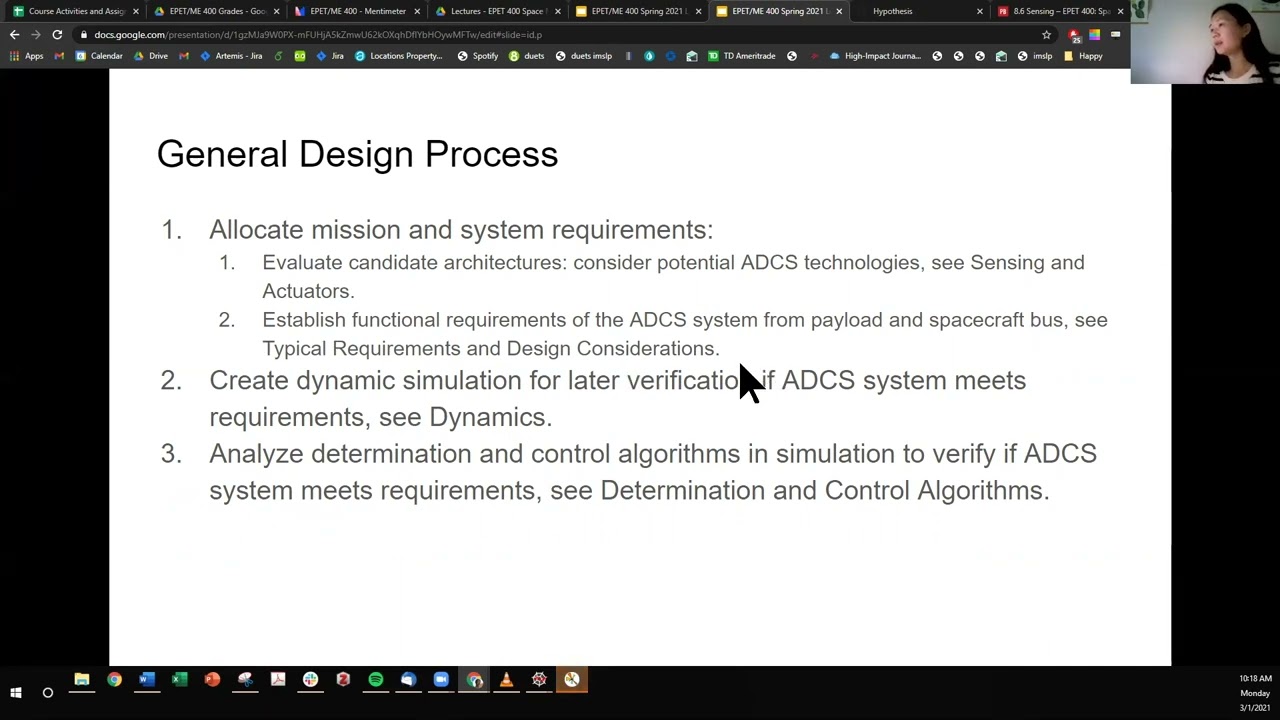 8.3 Attitude Determination, Control, and Sensing: General Design Process