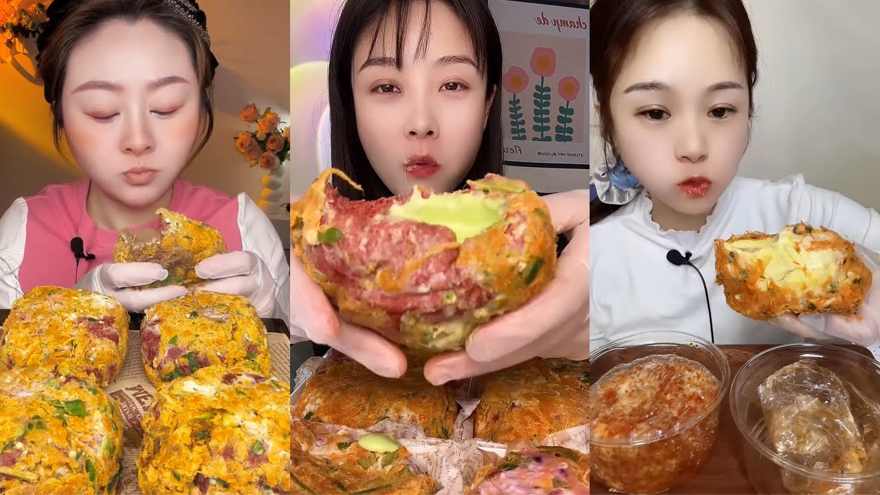 ASMR Mukbang | Eating Cheesy Garlic Bread & Loaded Sandwich 🧄🧀🥪 | No Talking