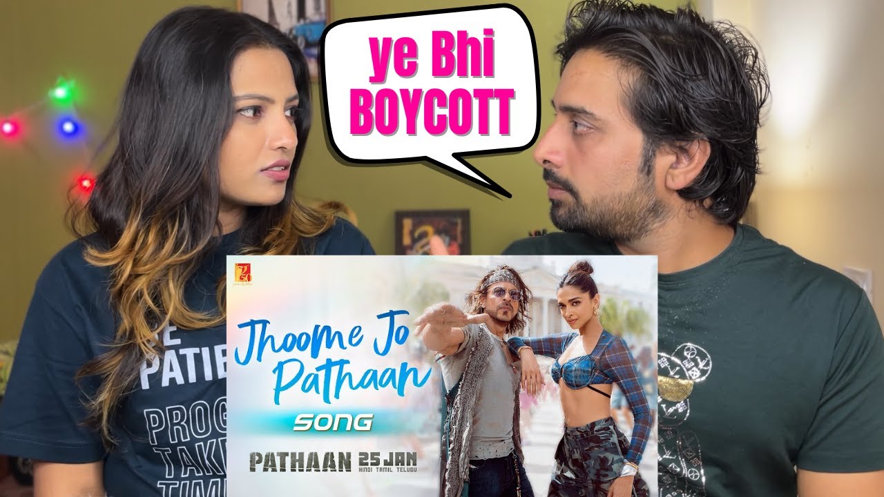 Jhoome Jo Pathaan Song | Shah Rukh Khan, Deepika | REACTION | Funkie Couple Vlogs