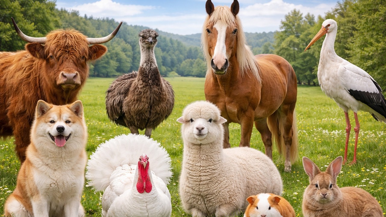 Relaxing & Wild Animal Sounds: Camel, Goose, Donkey, Owl, Cow, Goat – Real Life Moments