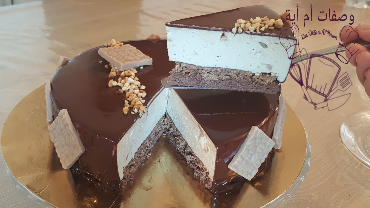 طورطة راقية بالموكا والشكلاطه روووعة في المذاق   /  entremets aux chocolat et aux café  café