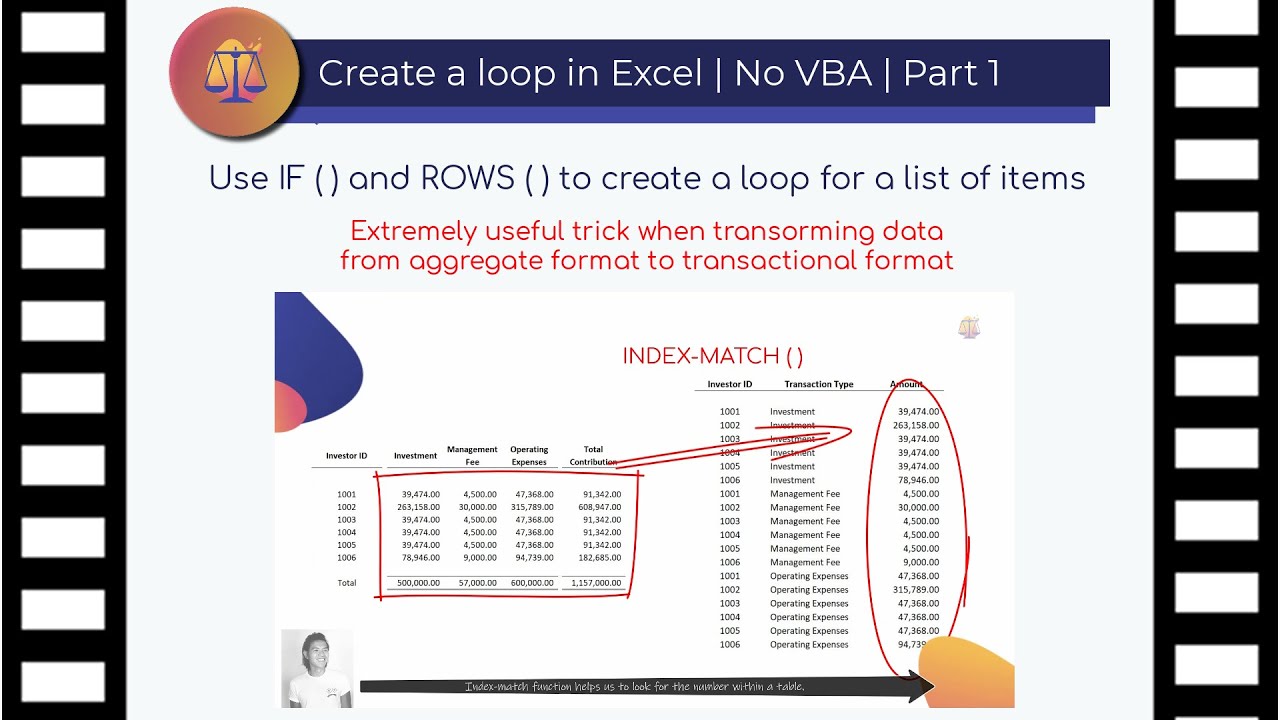 Create a Loop for a series of items in Excel | No VBA | IF & ROWS ( ) | Art of The Balance (Part 1)