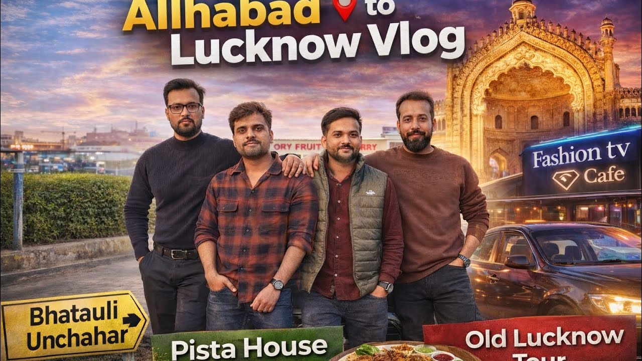 Allahabad to Lucknow Vlog | Pista House Mandi, Old Lucknow Food & Fashion TV Cafe |  😍🔥VLOG NO 4