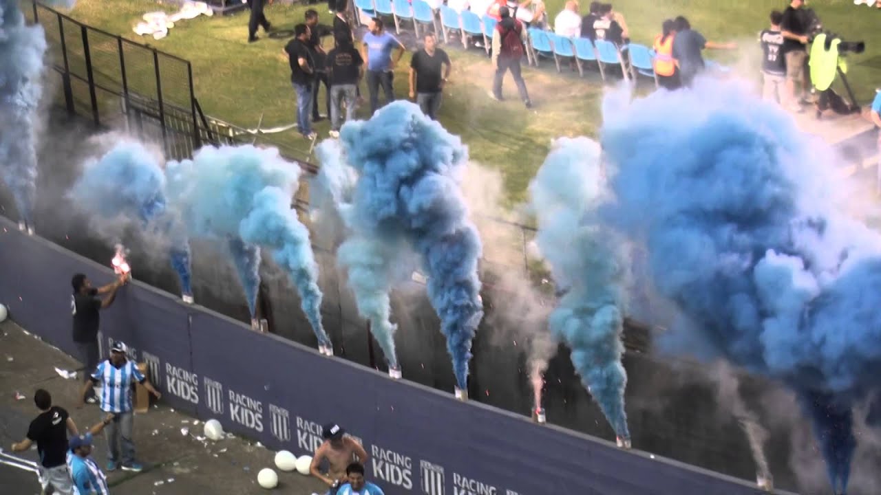 Más de 50.000 personas, terrible fiesta - Recibimiento Racing 1 - 0 Gallinas