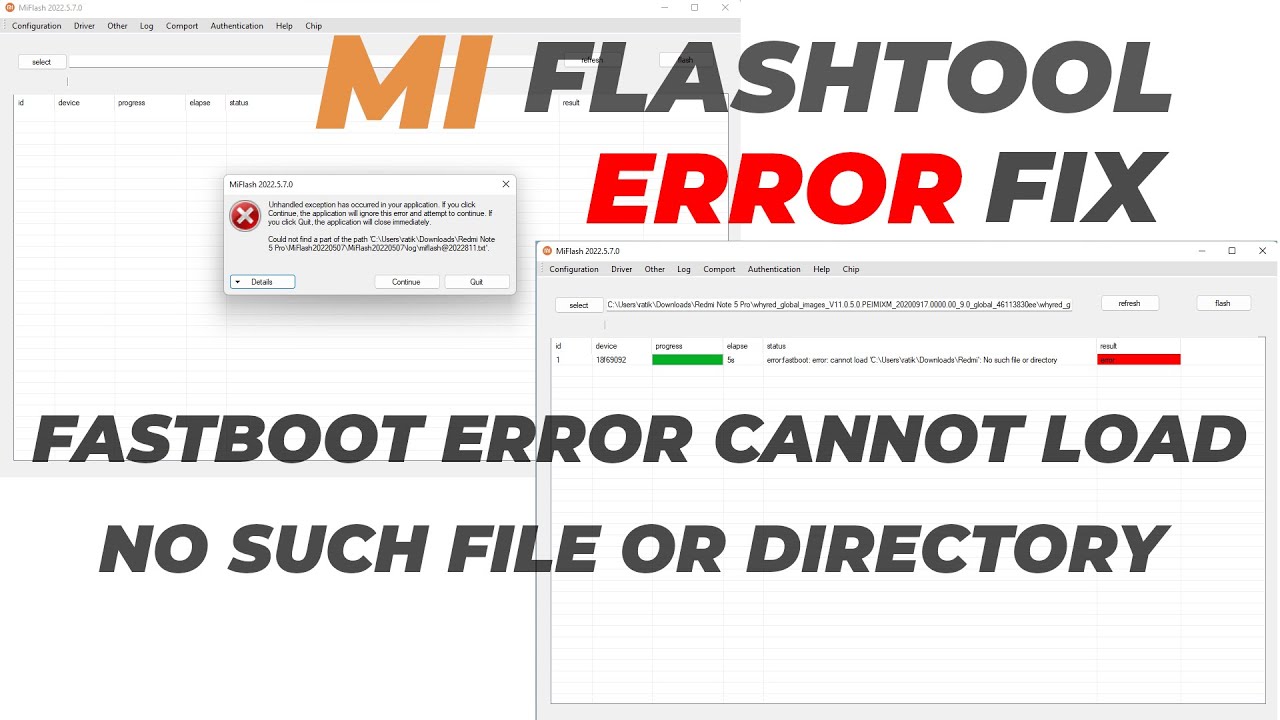 Mi Flash Tool Error Fix [2022] || Now Flash Without Error MIUI Fastboot Rom