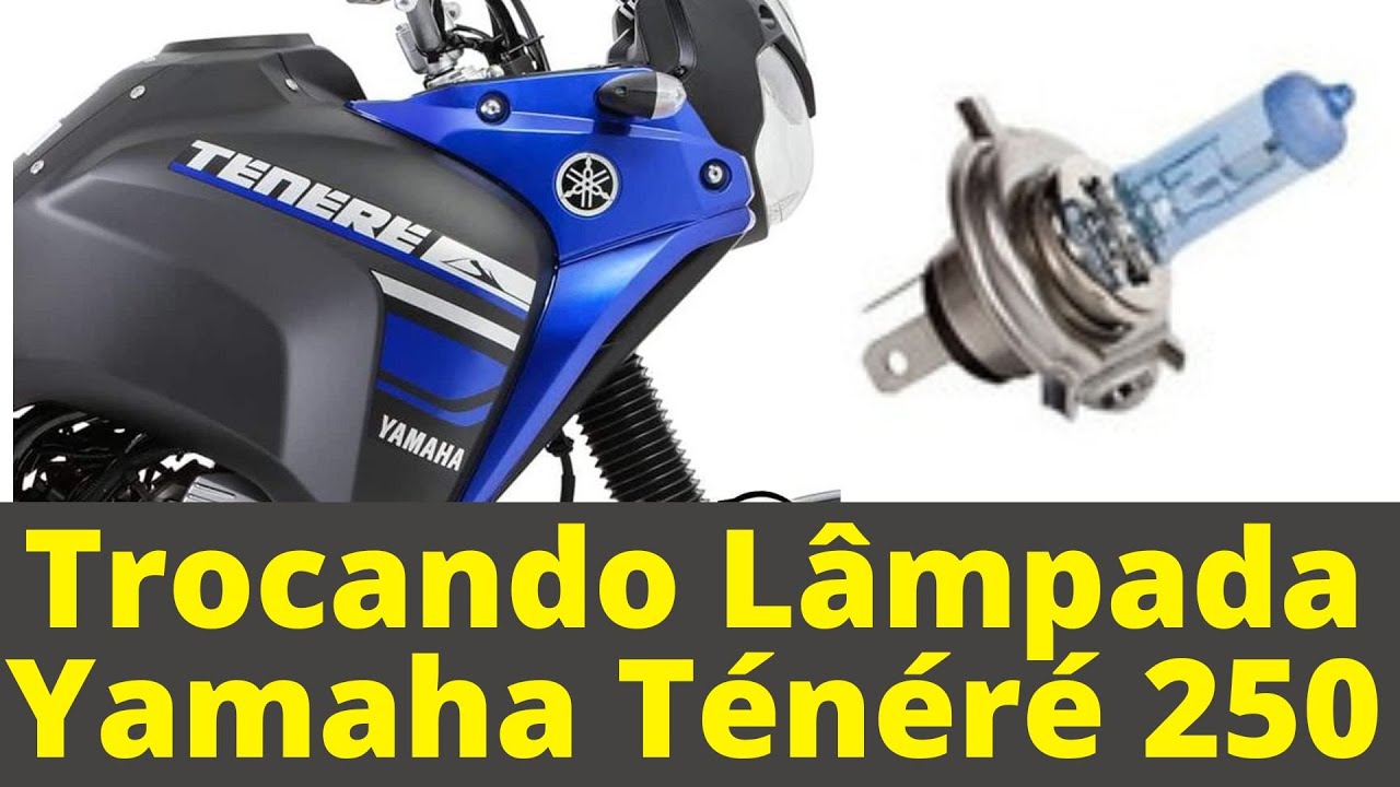 Trocando lâmpada farol Yamaha Ténéré 250 por super branca