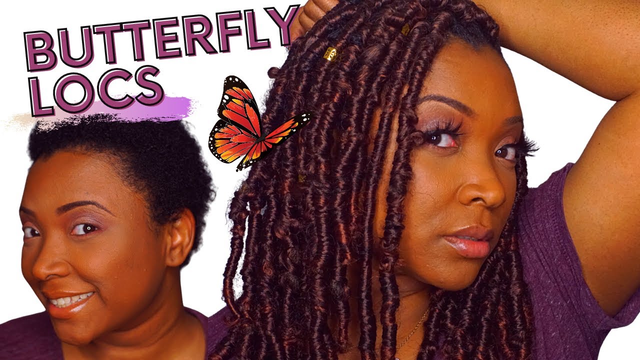 BUTTERFLY LOCS ON SHORT NATURAL HAIR/ Fall Hairstyle
