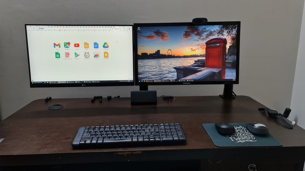 Amazon Basics Desk Mounted Monitor Stand With Height Adjustable Arm - Unboxing and installation