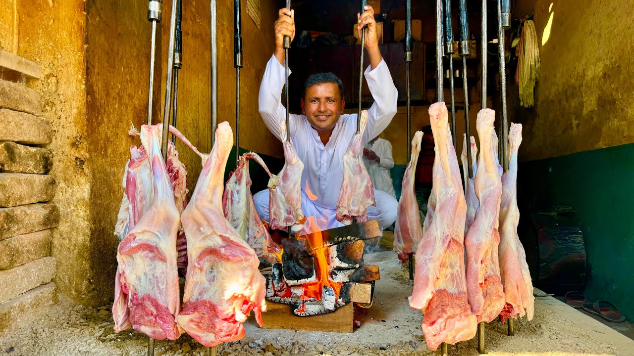 Tando Adam ki Bakra Raan Sajji Recipe | Goat Leg Sajji | TANDO ADAM SAJJI MAKING | Mubashir Saddiqu