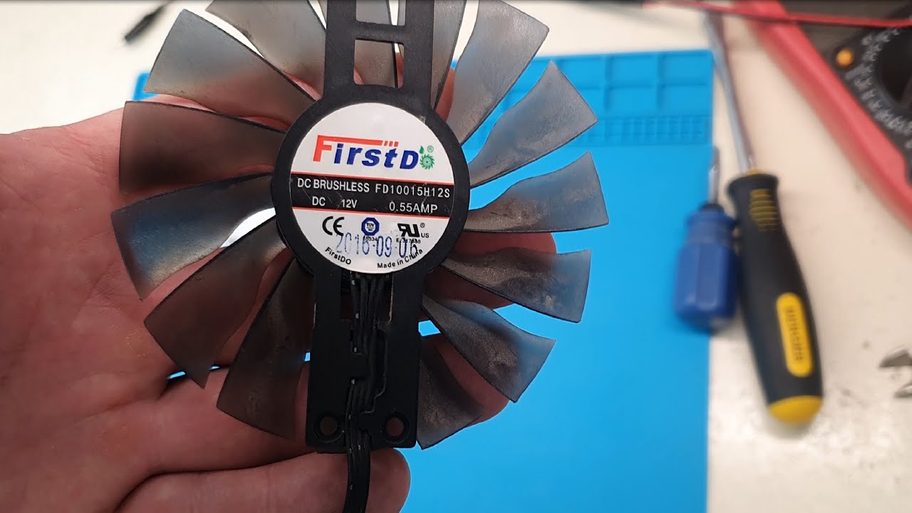 Вентилятор FD10015H12S - замена втулки на подшипник. (Palit GTX1080 ti).